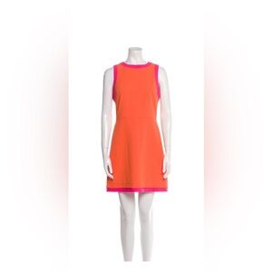 Alice + Olivia Vibrant Orange and Pink Mini Dress